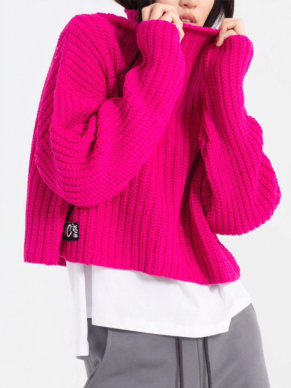 #VDR Cozy Fuchsia sveter Veľkosť: L – Obrázok 4