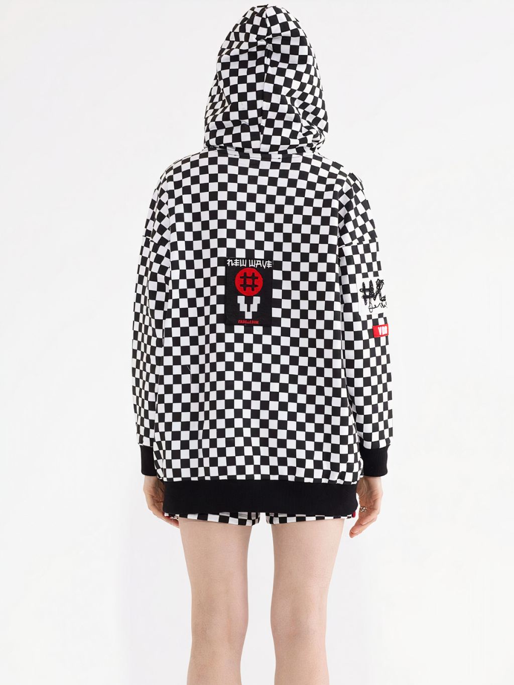 #VDR Chessboard oversize mikina Veľkosť: S – Obrázok 3