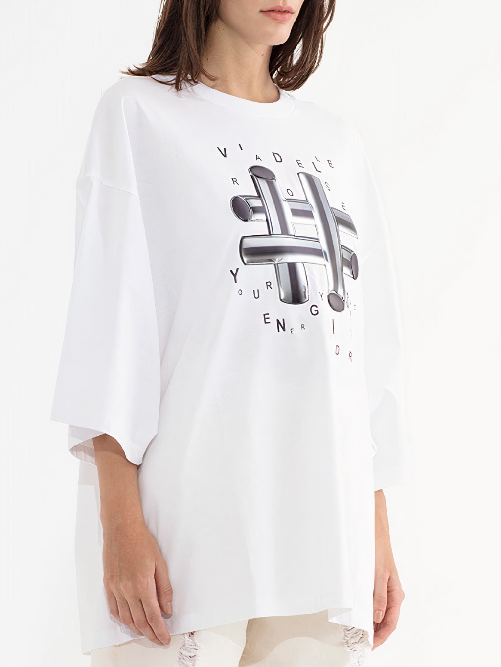 #VDR Hashtag Logo White tričko Veľkosť: Univerzálna – Obrázok 3