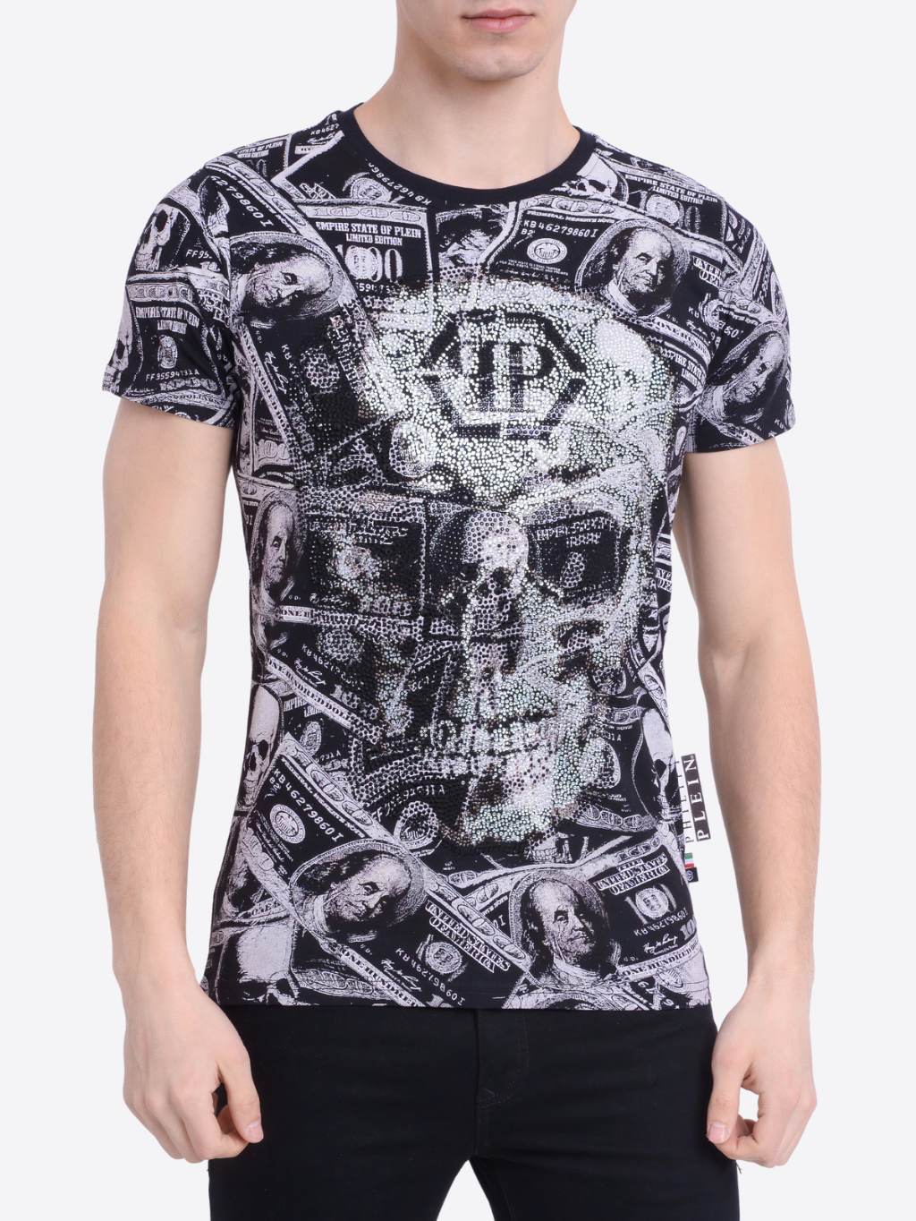 PHILIPP PLEIN Cash Black tričko Veľkosť: S