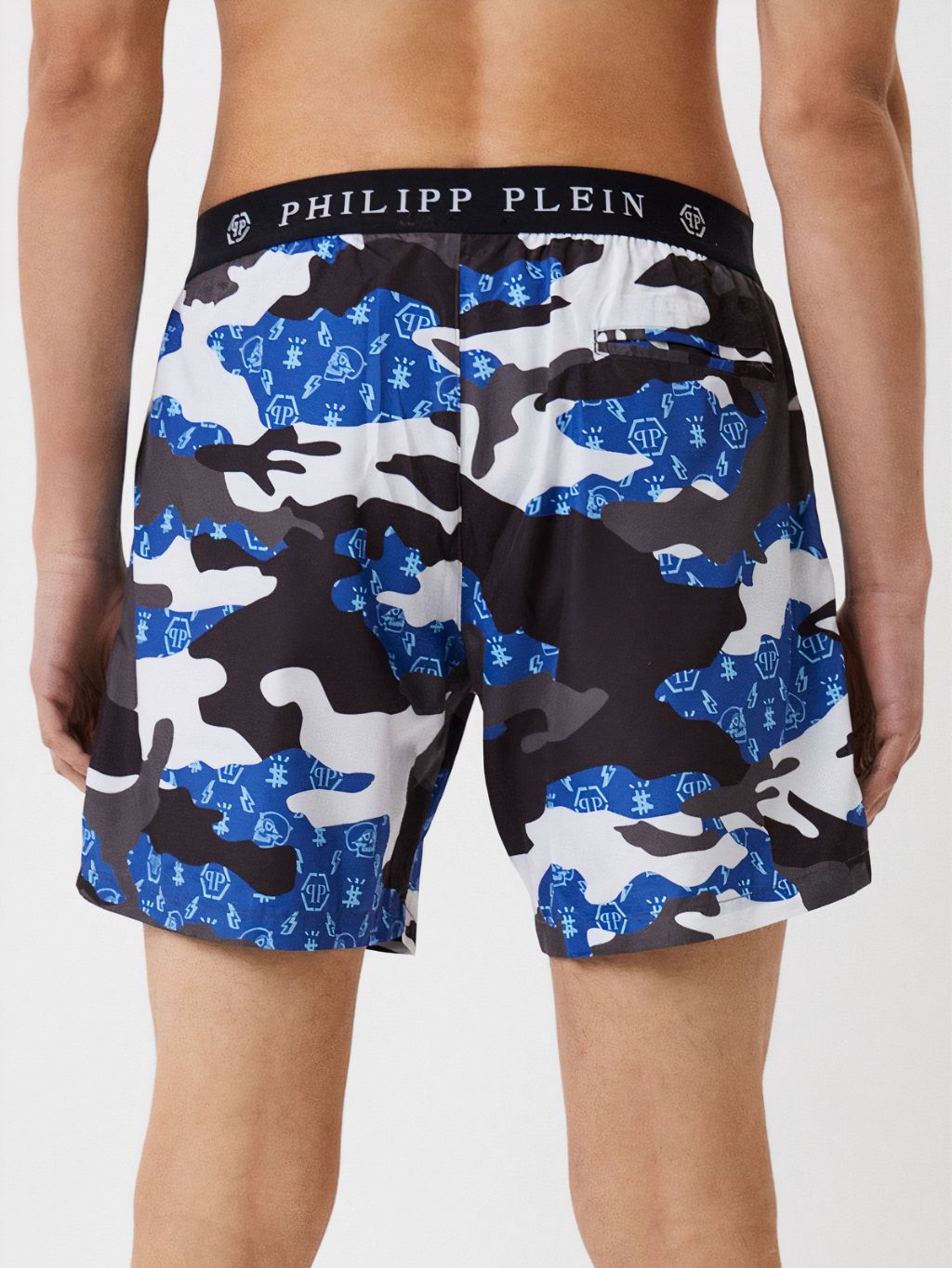 PHILIPP PLEIN Camouflage Blue plavky Veľkosť: XL – Obrázok 3