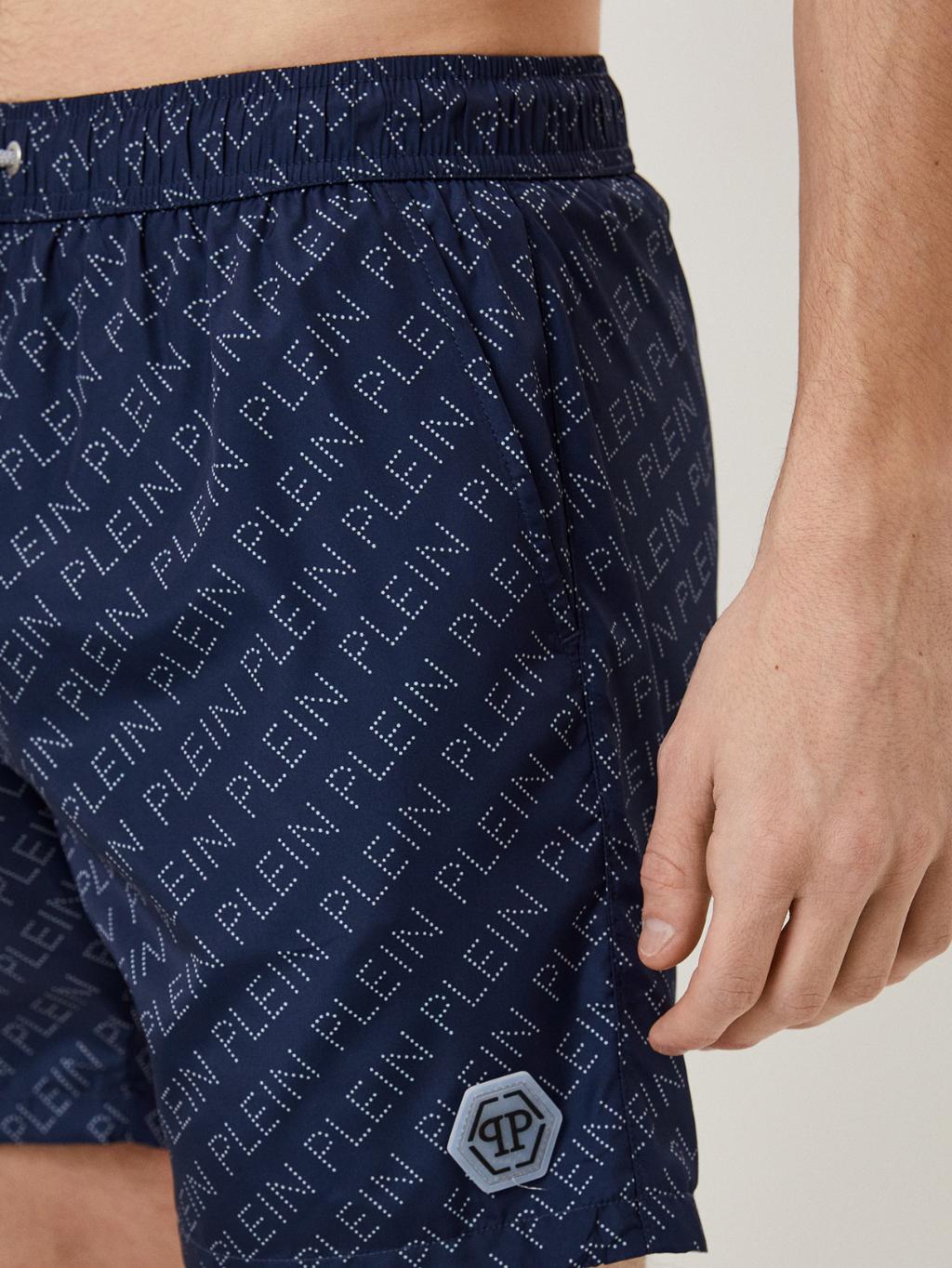 PHILIPP PLEIN Logo Blue plavky Veľkosť: XL – Obrázok 4