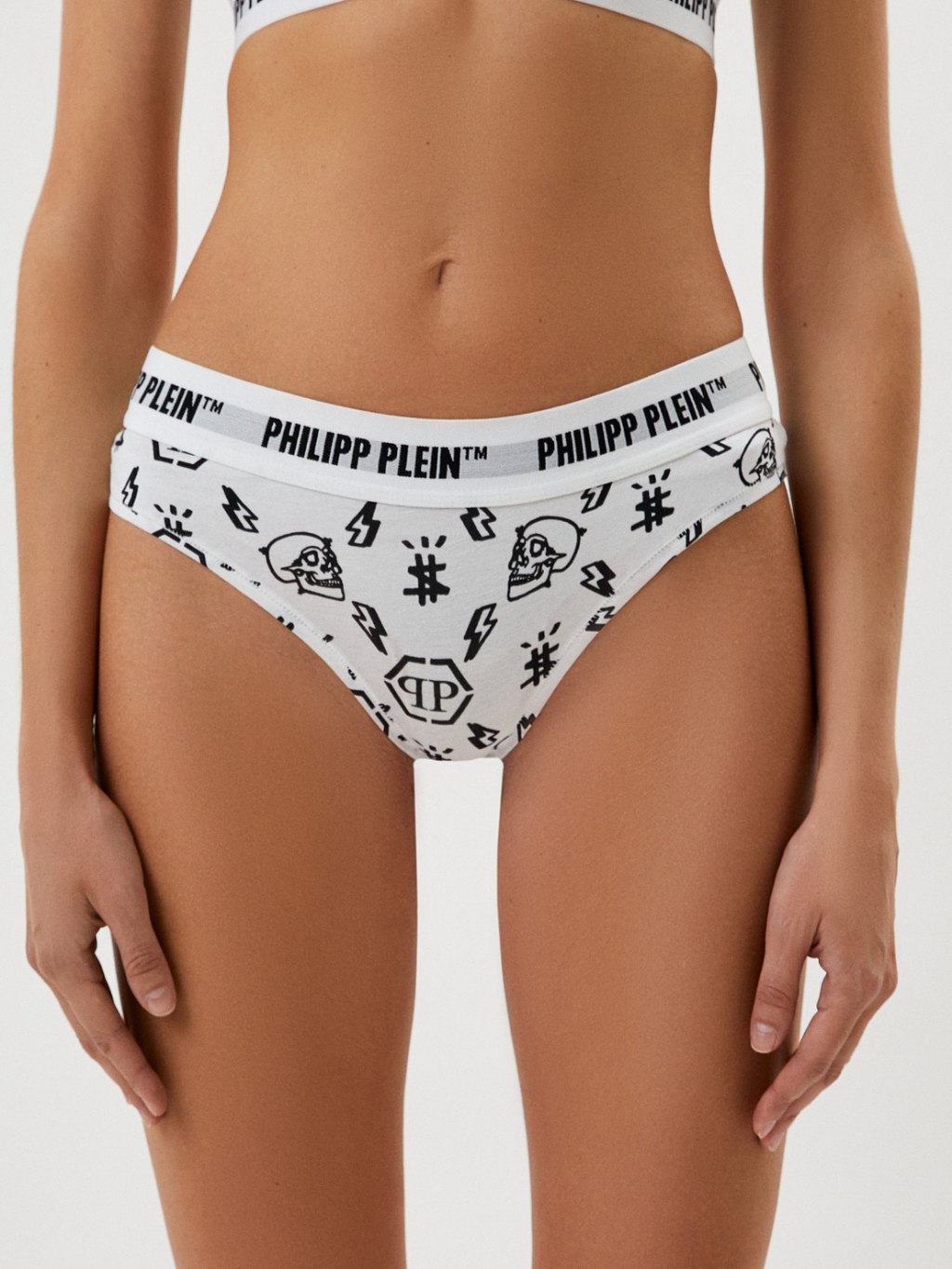 PHILIPP PLEIN Bianco 2-Pack tangá Veľkosť: L