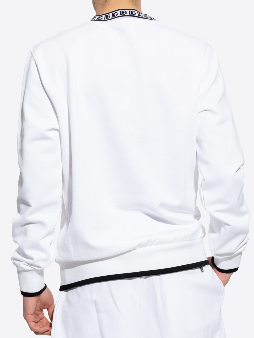 DOLCE & GABBANA Plain White mikina Veľkosť: L – Obrázok 3