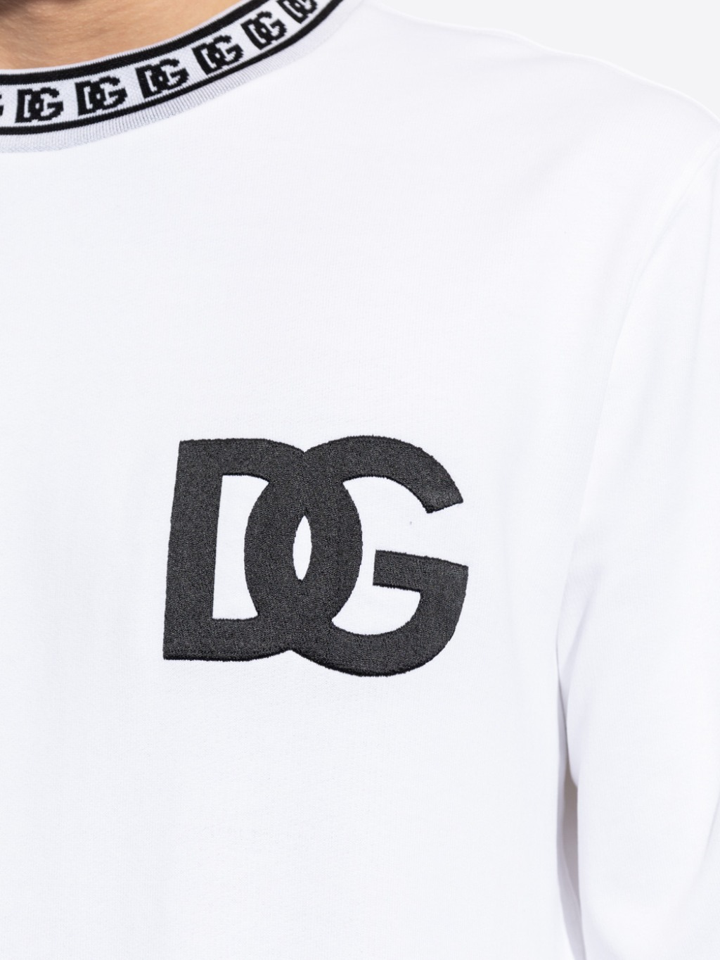 DOLCE & GABBANA Plain White mikina Veľkosť: L – Obrázok 5