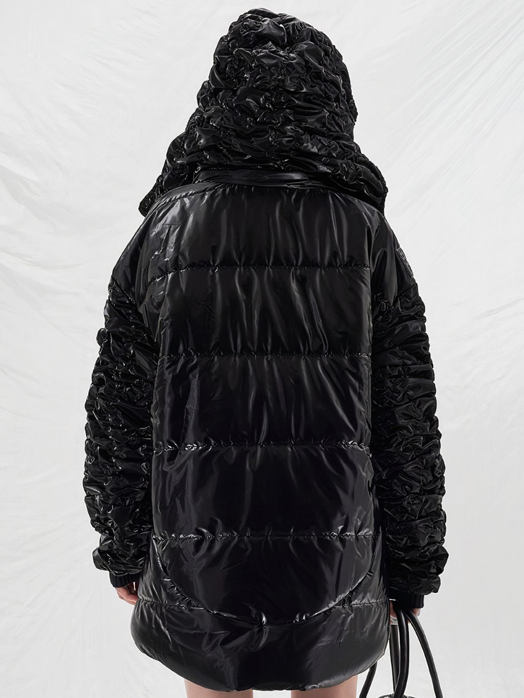 #VDR Crumpled Black bunda Veľkosť: Univerzálna – Obrázok 4