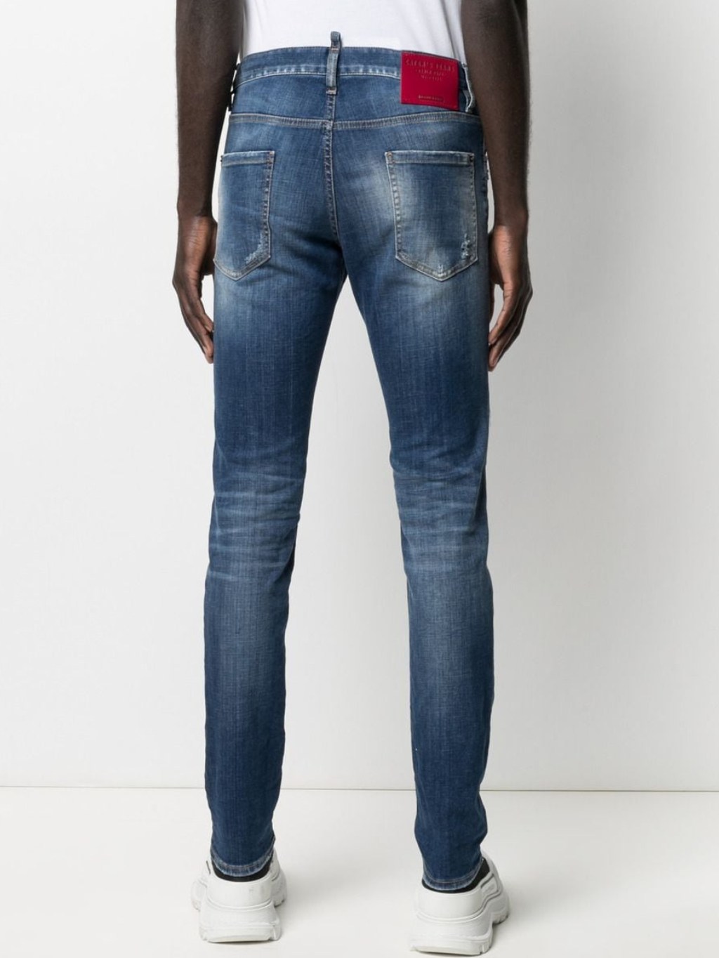 DSQUARED2 Distressed Blue rifle Veľkosť: S – Obrázok 4