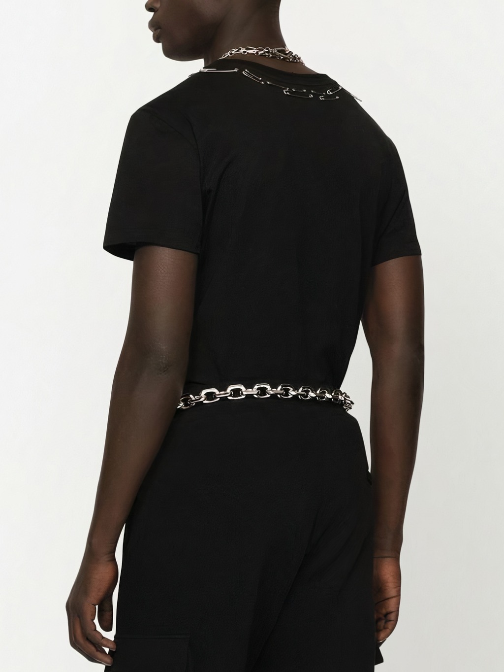 DOLCE & GABBANA Embellished Black tričko Veľkosť: M – Obrázok 4
