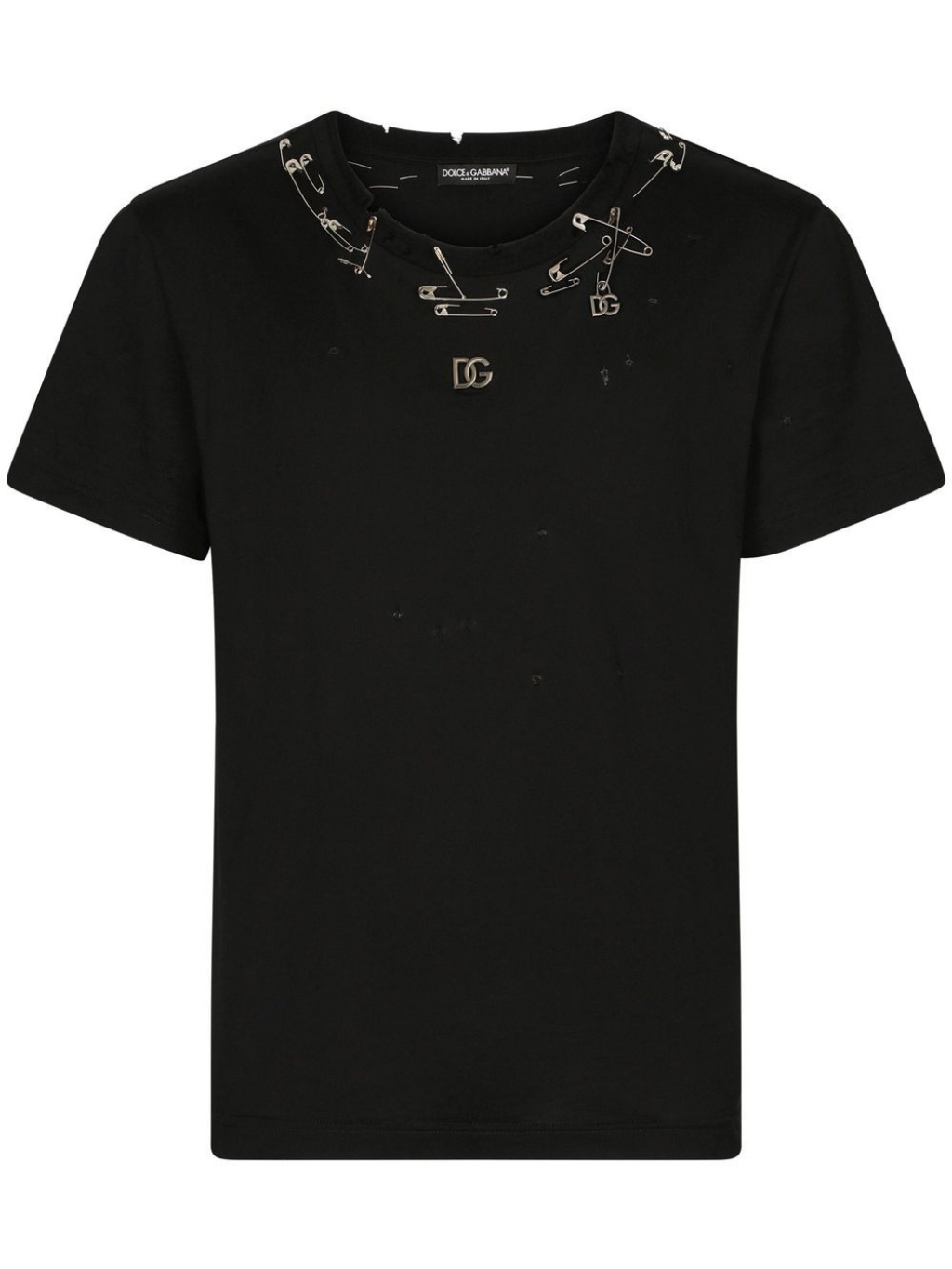DOLCE & GABBANA Embellished Black tričko XXL