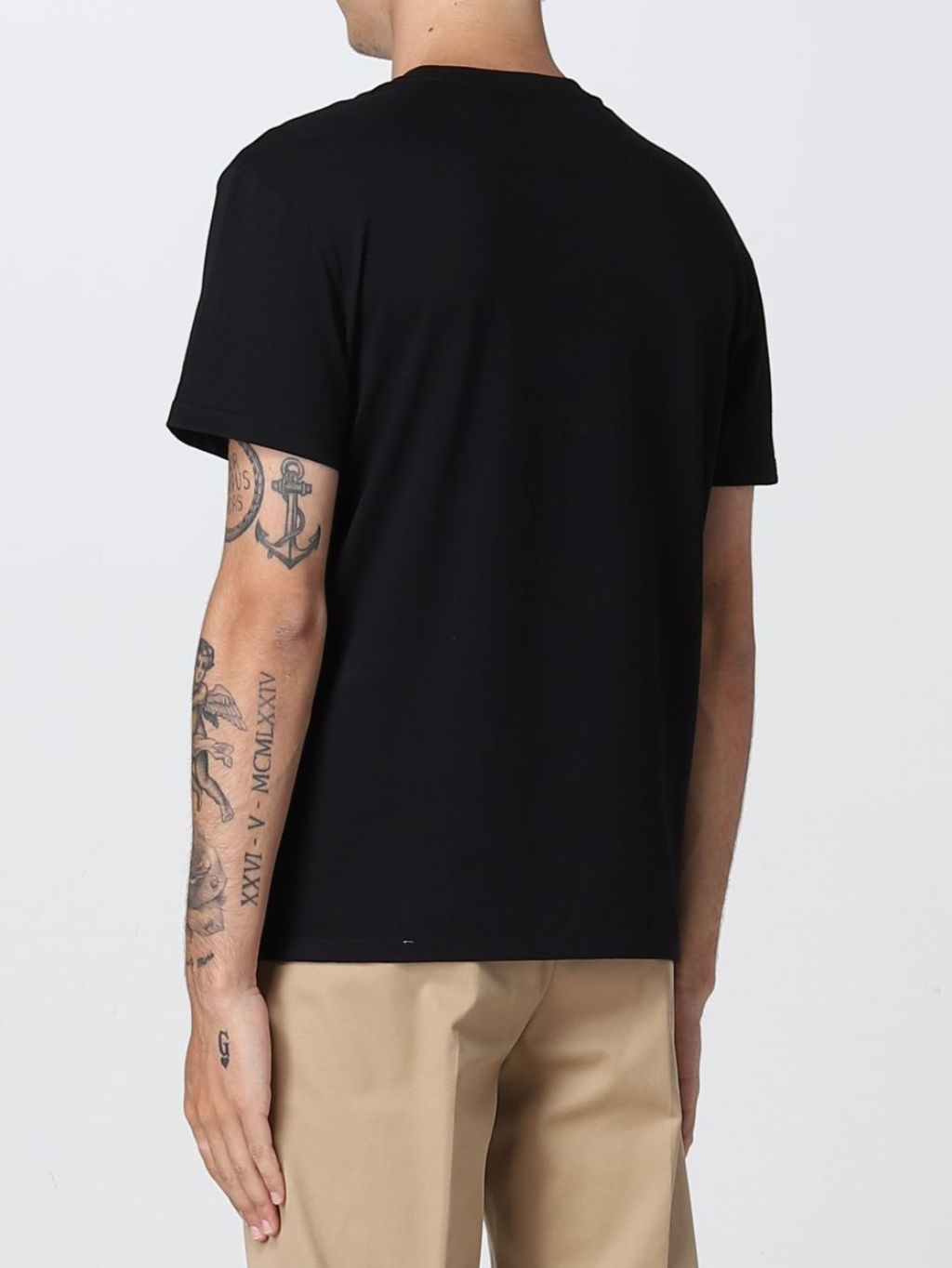 VALENTINO Embroidered Logo Black tričko Veľkosť: M – Obrázok 4
