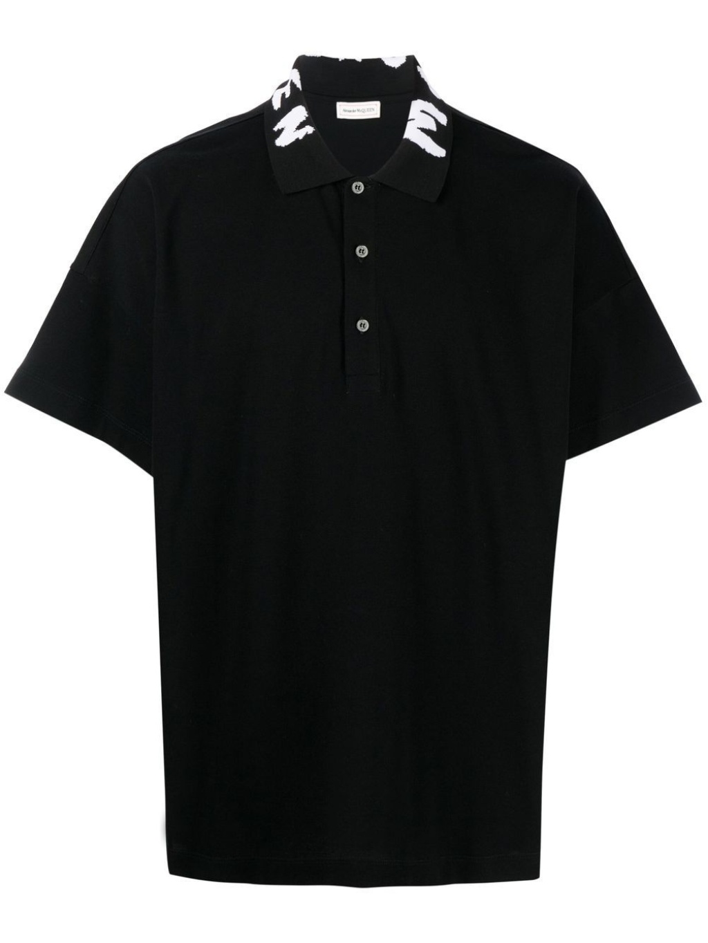 ALEXANDER MCQUEEN Graffiti Collar polo tričko M