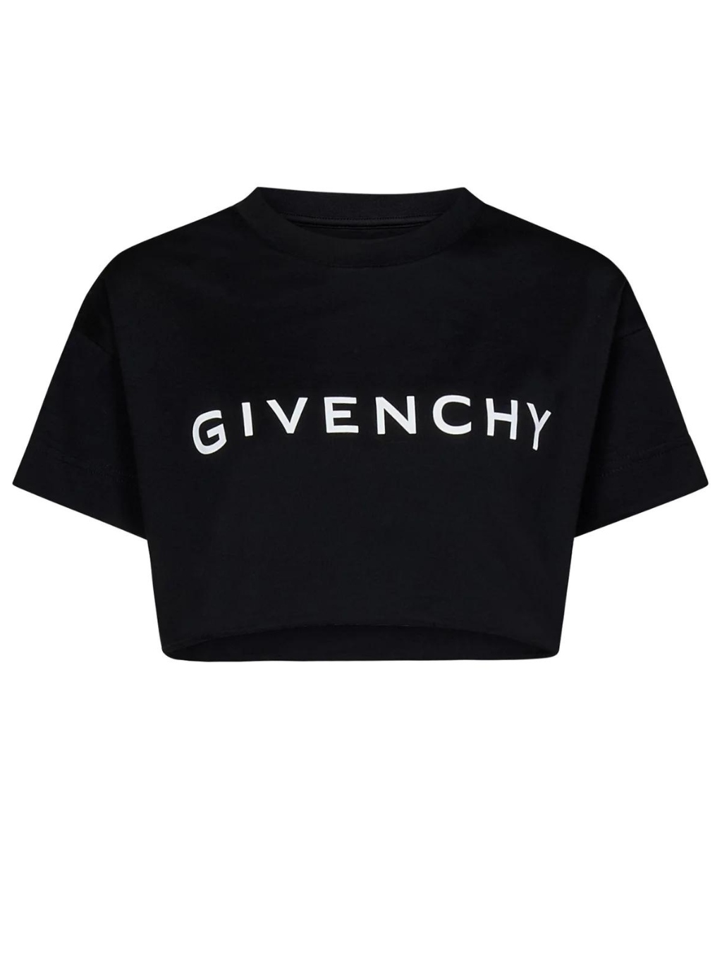 GIVENCHY Logo Black crop tričko Veľkosť: XS
