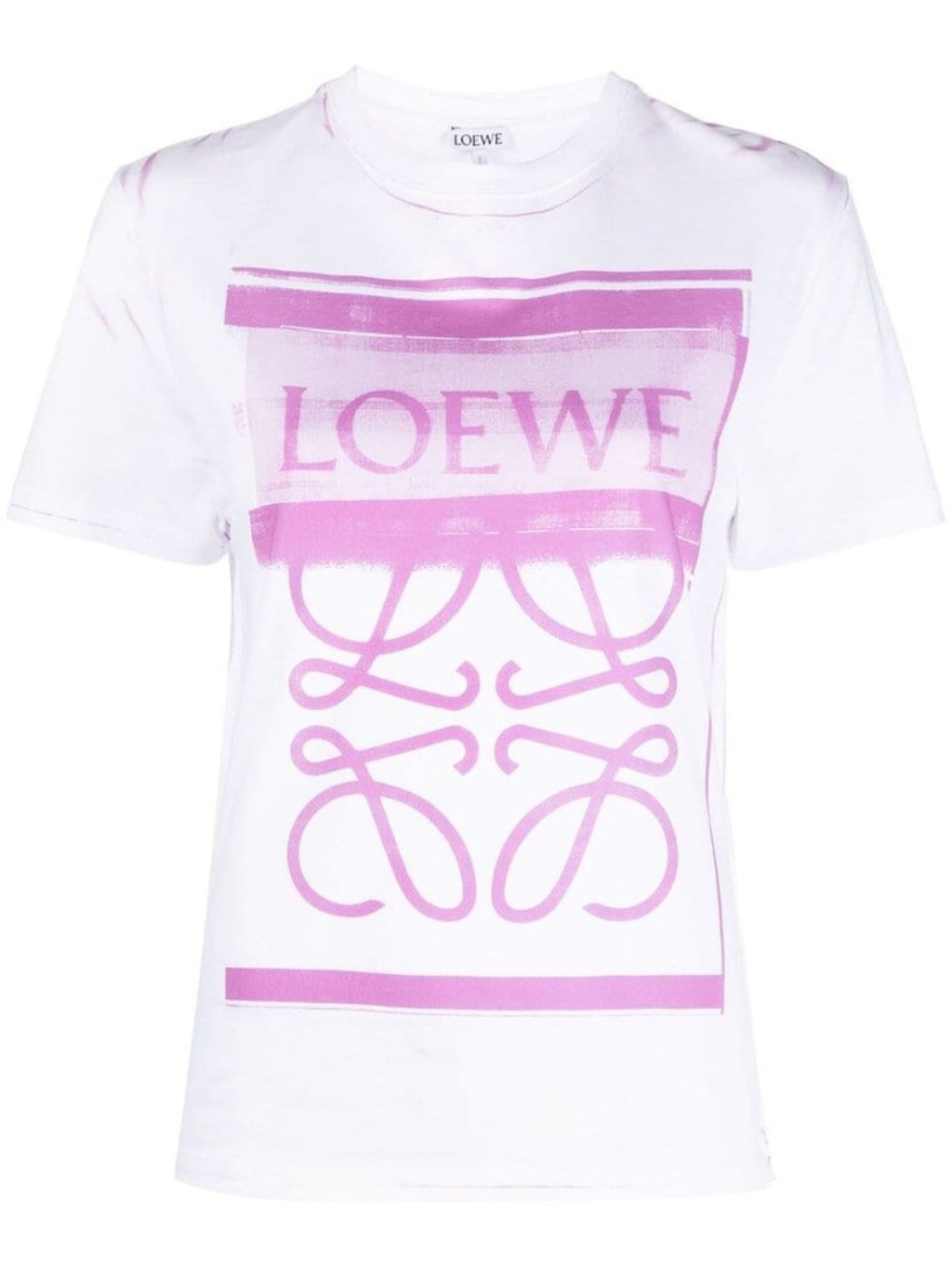 LOEWE Logo Pink White tričko XS