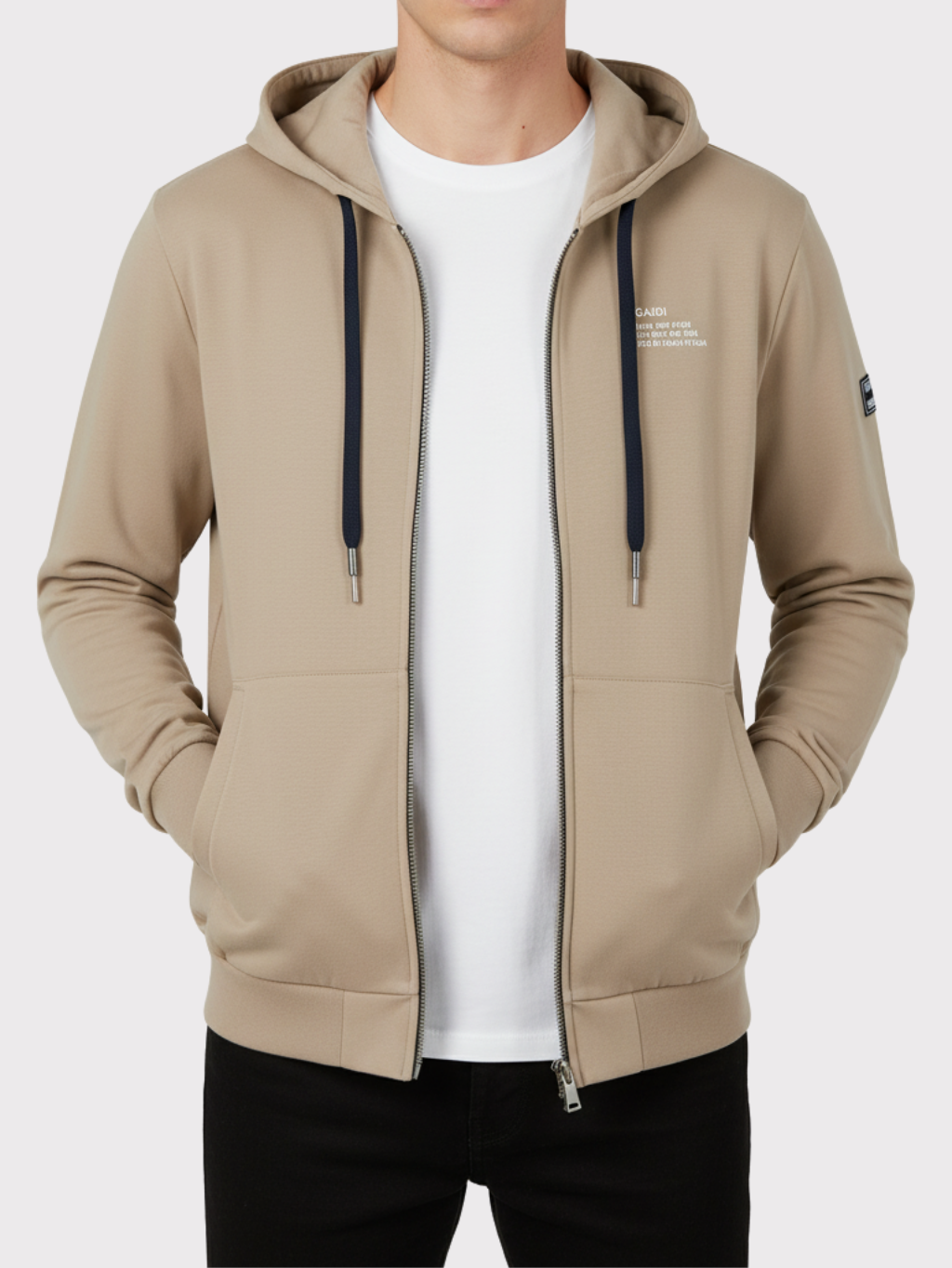 GAUDI Zip Beige mikina Veľkosť: L