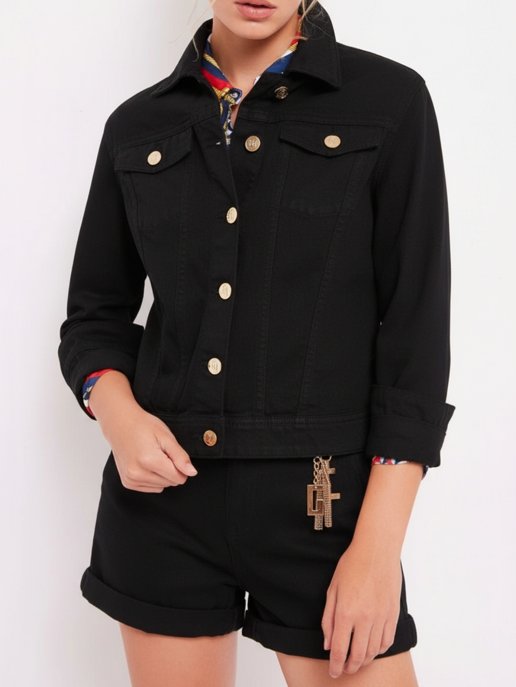 GAUDI Jeans Black rifľová bunda Veľkosť: L