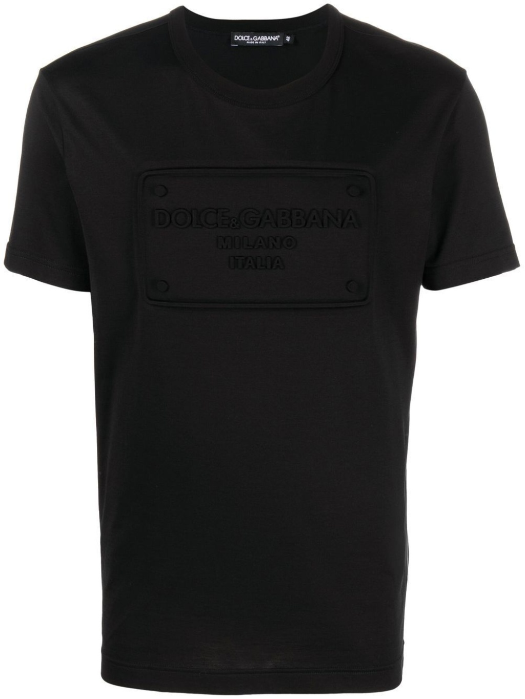 DOLCE & GABBANA Embossed Logo Black tričko Veľkosť: M