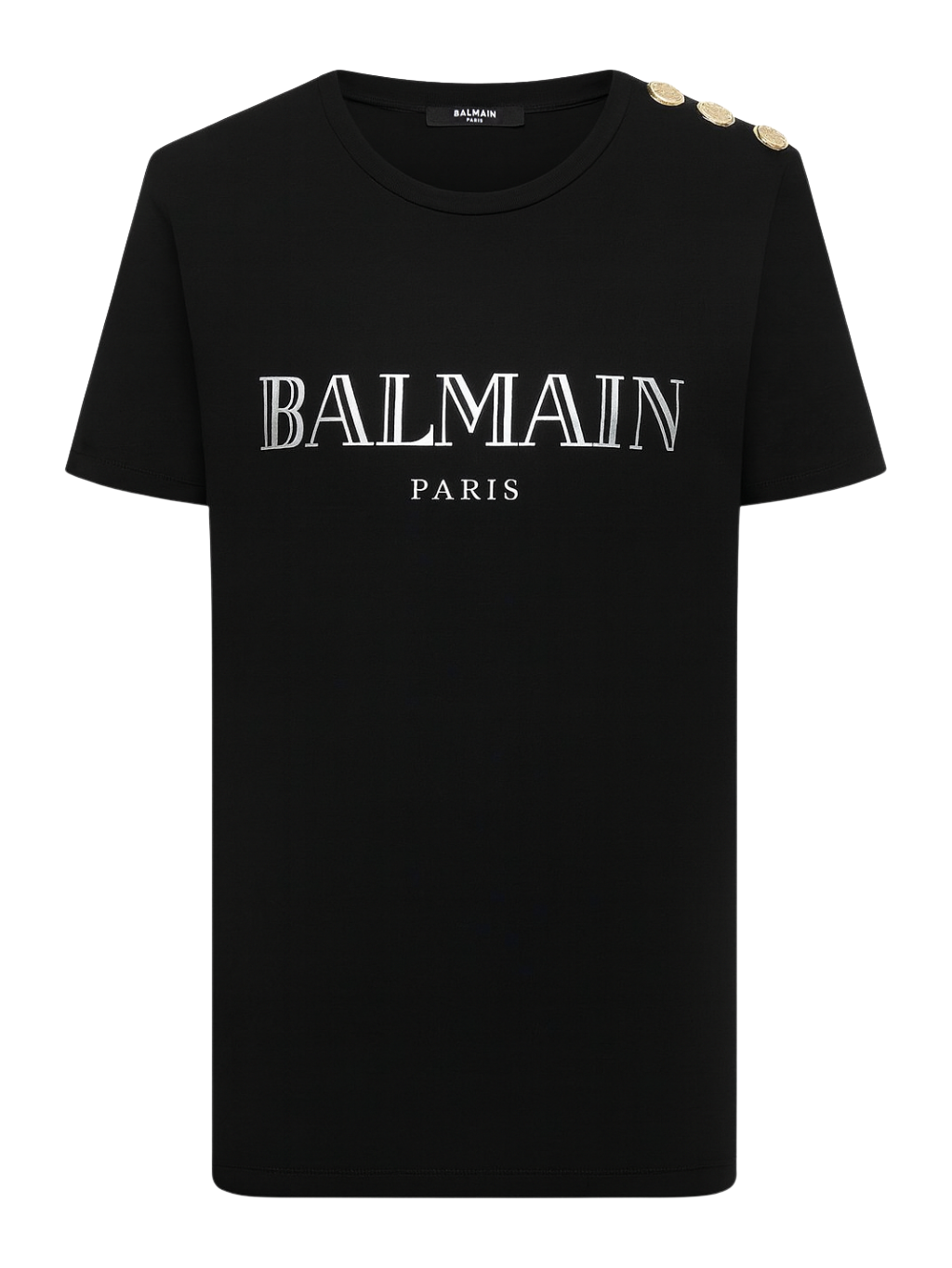 BALMAIN Paris Buttons Black tričko M