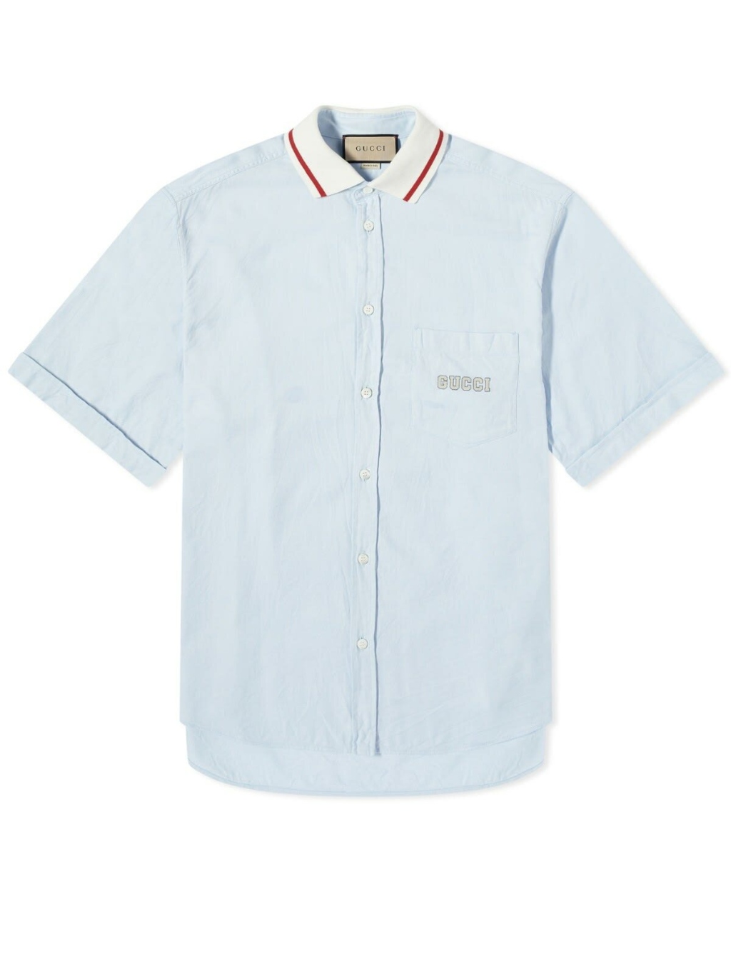GUCCI Embroidered Baby Blue košeľa S