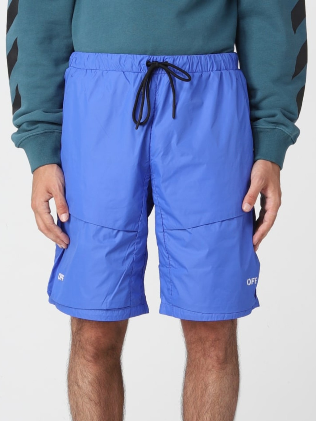 OFF-WHITE Stamp blue kraťasy Veľkosť: L