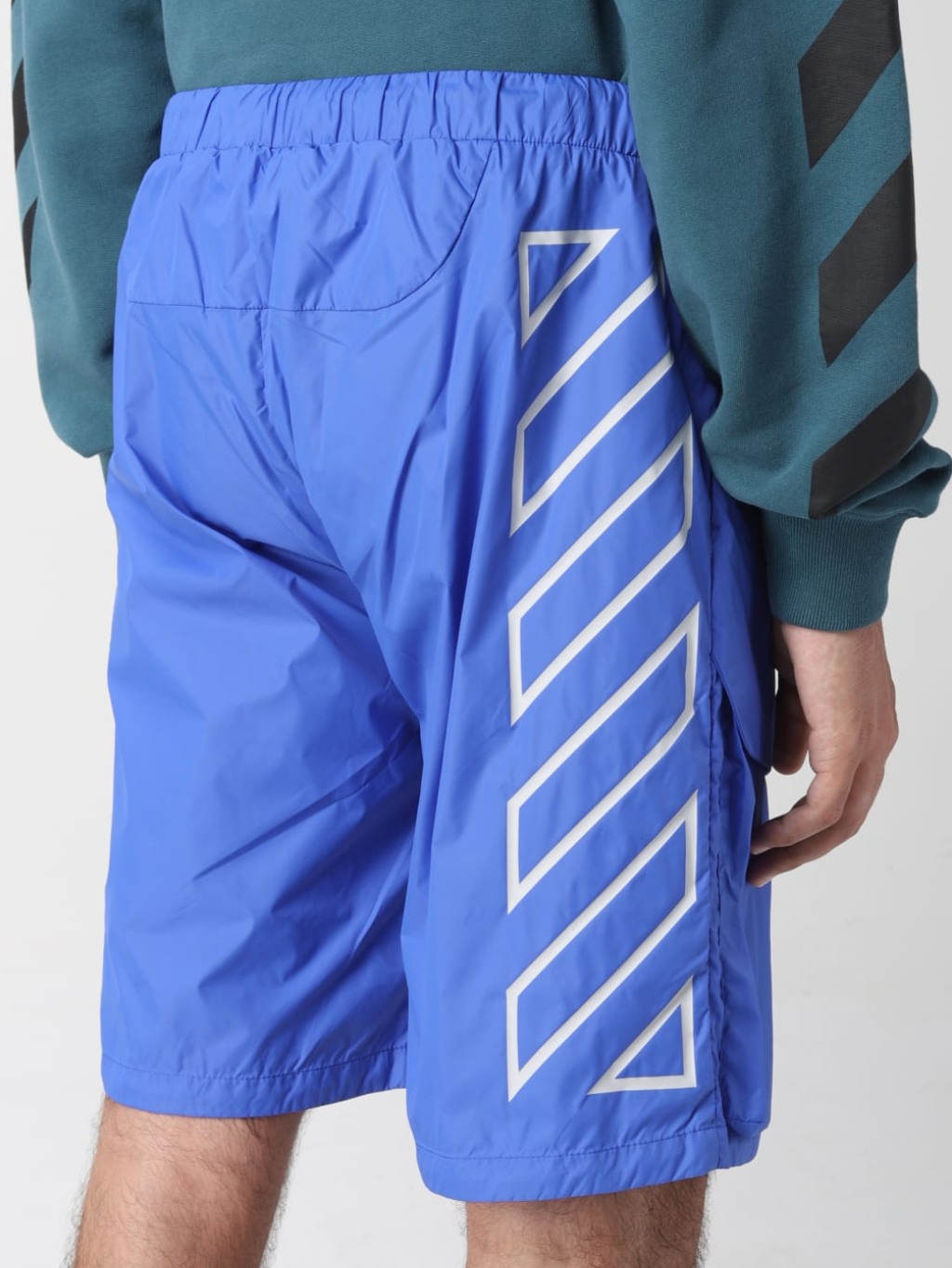OFF-WHITE Stamp blue kraťasy Veľkosť: XL – Obrázok 5