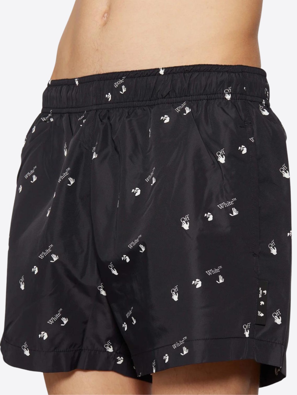 OFF-WHITE Logo Allover Black plavky Veľkosť: S – Obrázok 5