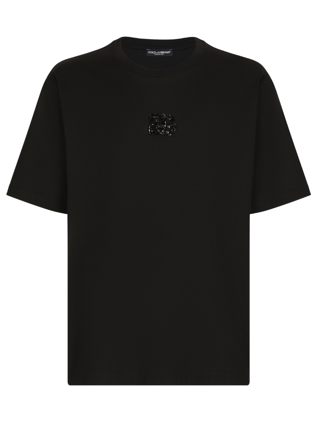 DOLCE & GABBANA Rhinestone Black tričko  M