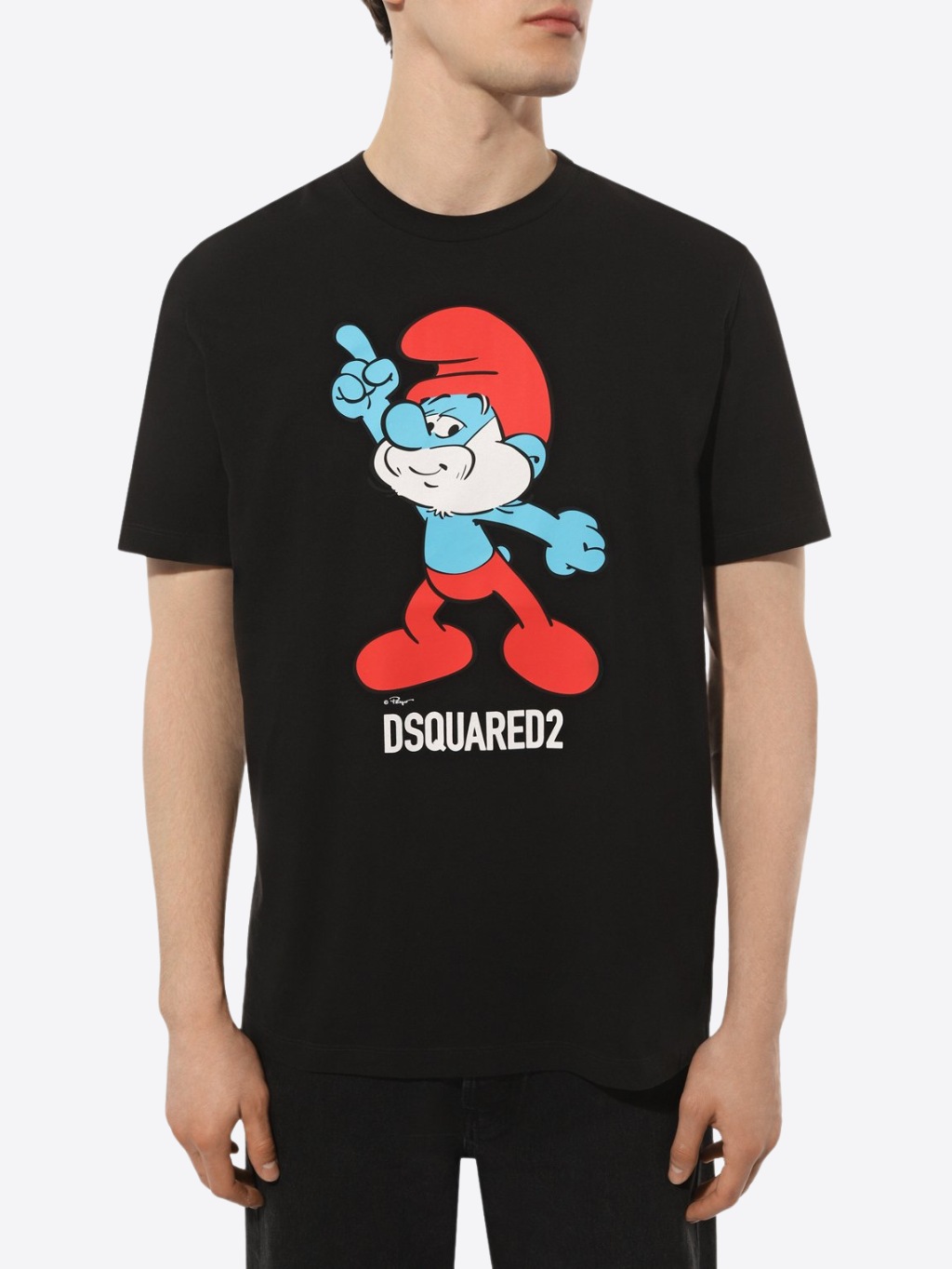 DSQUARED2 X The Smurfs Black tričko Veľkosť: S