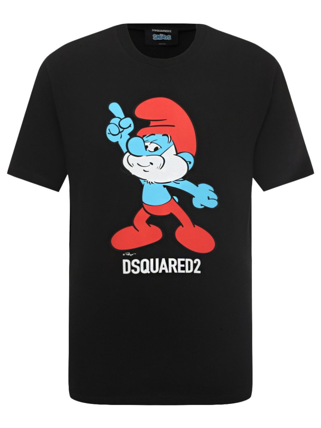 DSQUARED2 X The Smurfs Black tričko S