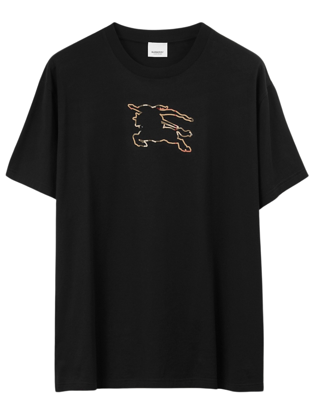 BURBERRY Check EKD Black tričko S