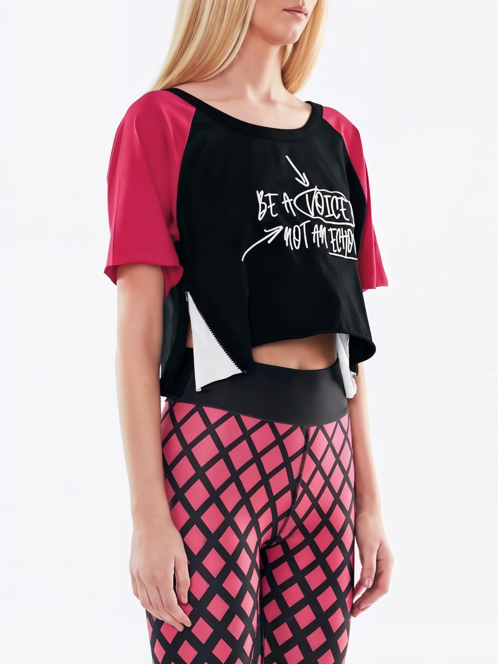 #VDR Voice Black Crop Top Veľkosť: L