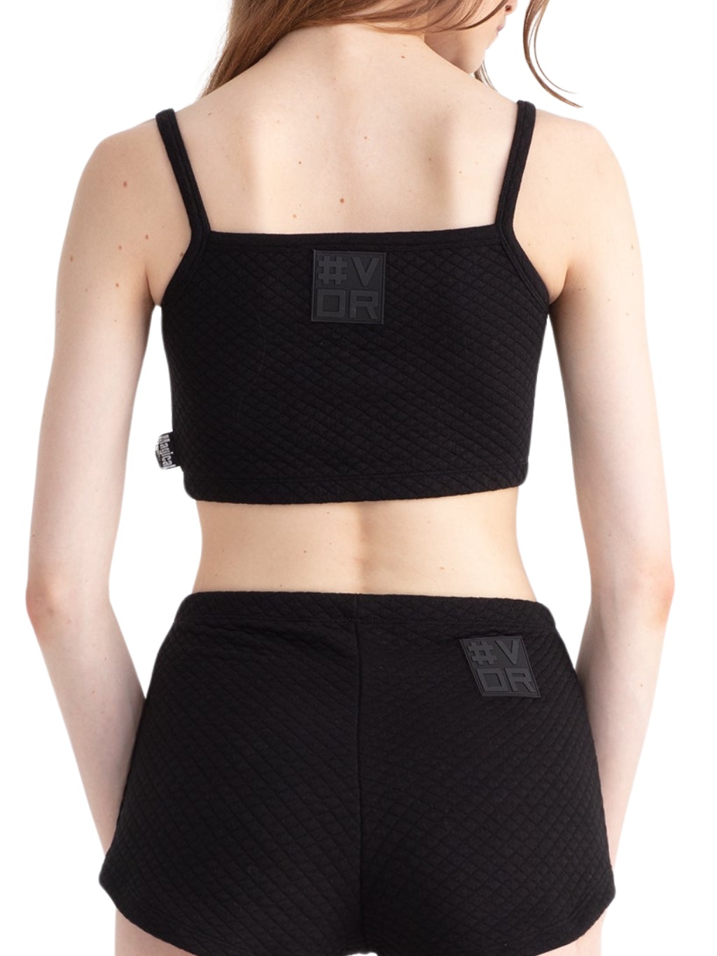 #VDR Quilted Black Crop Top Veľkosť: M – Obrázok 3