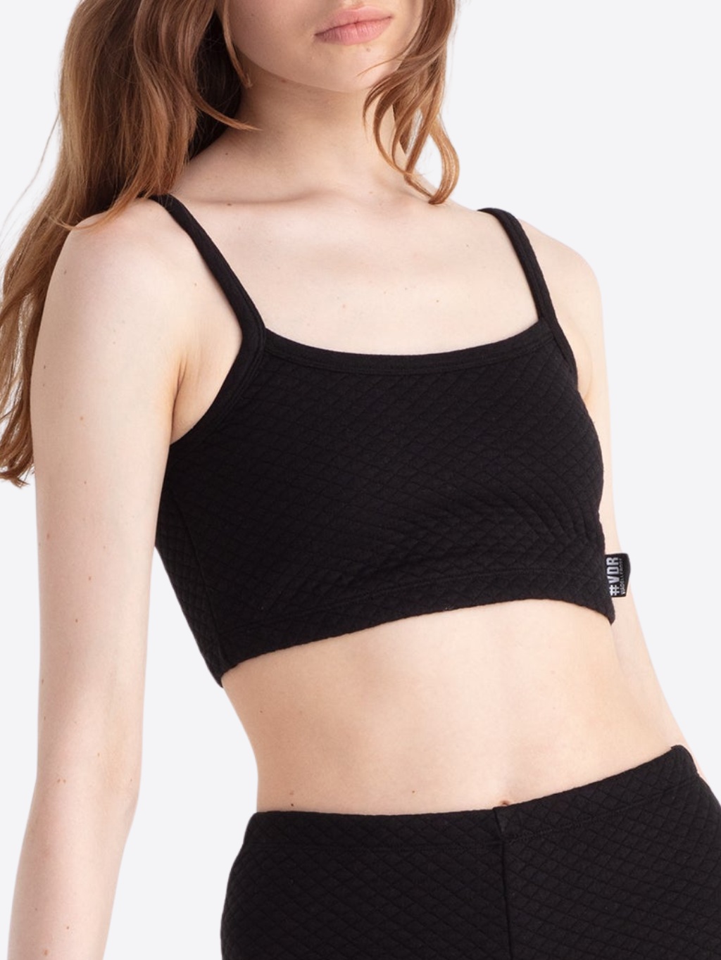 #VDR Quilted Black Crop Top Veľkosť: M – Obrázok 4