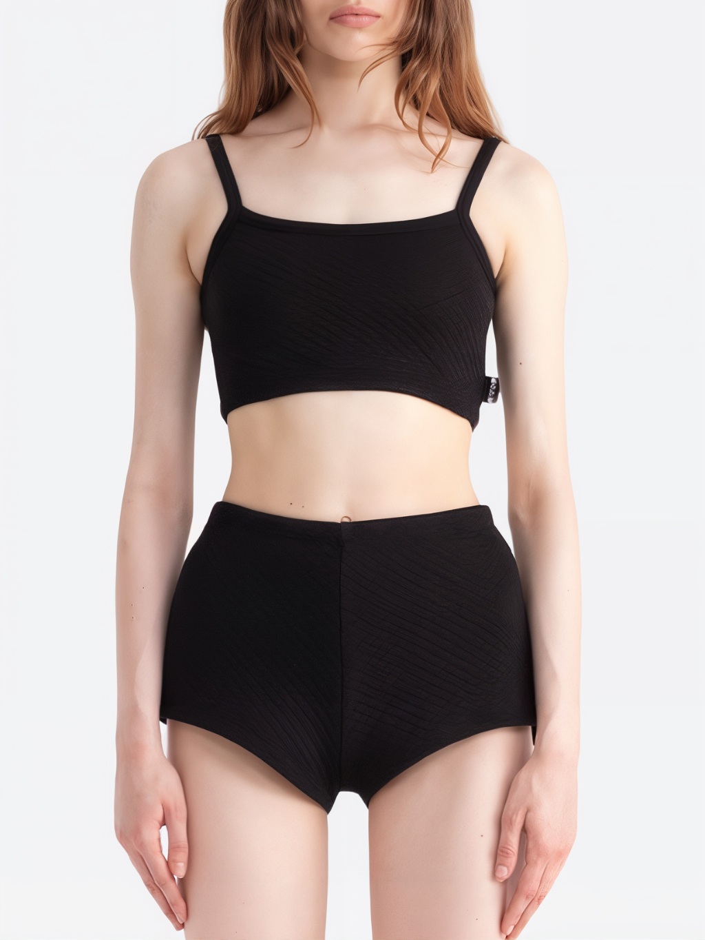 #VDR Quilted Black Crop Top L