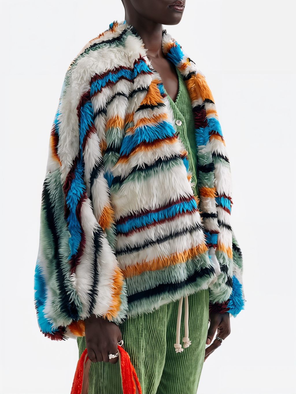 #VDR Shaggy Multicolor kabát Veľkosť: L