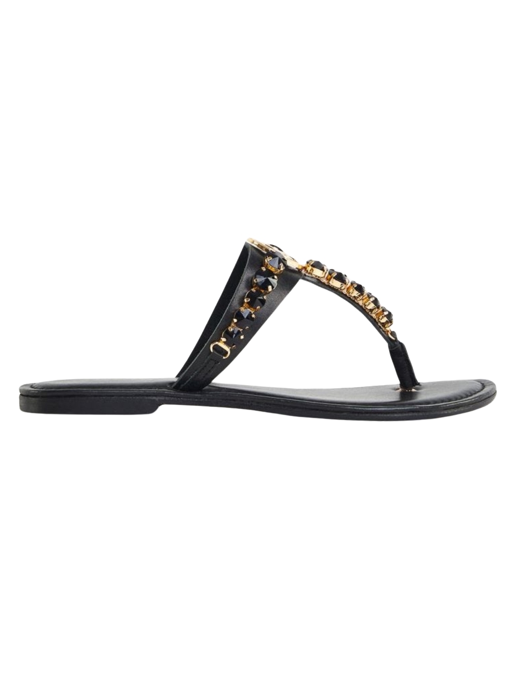 GAUDI Rhinestones Black sandále