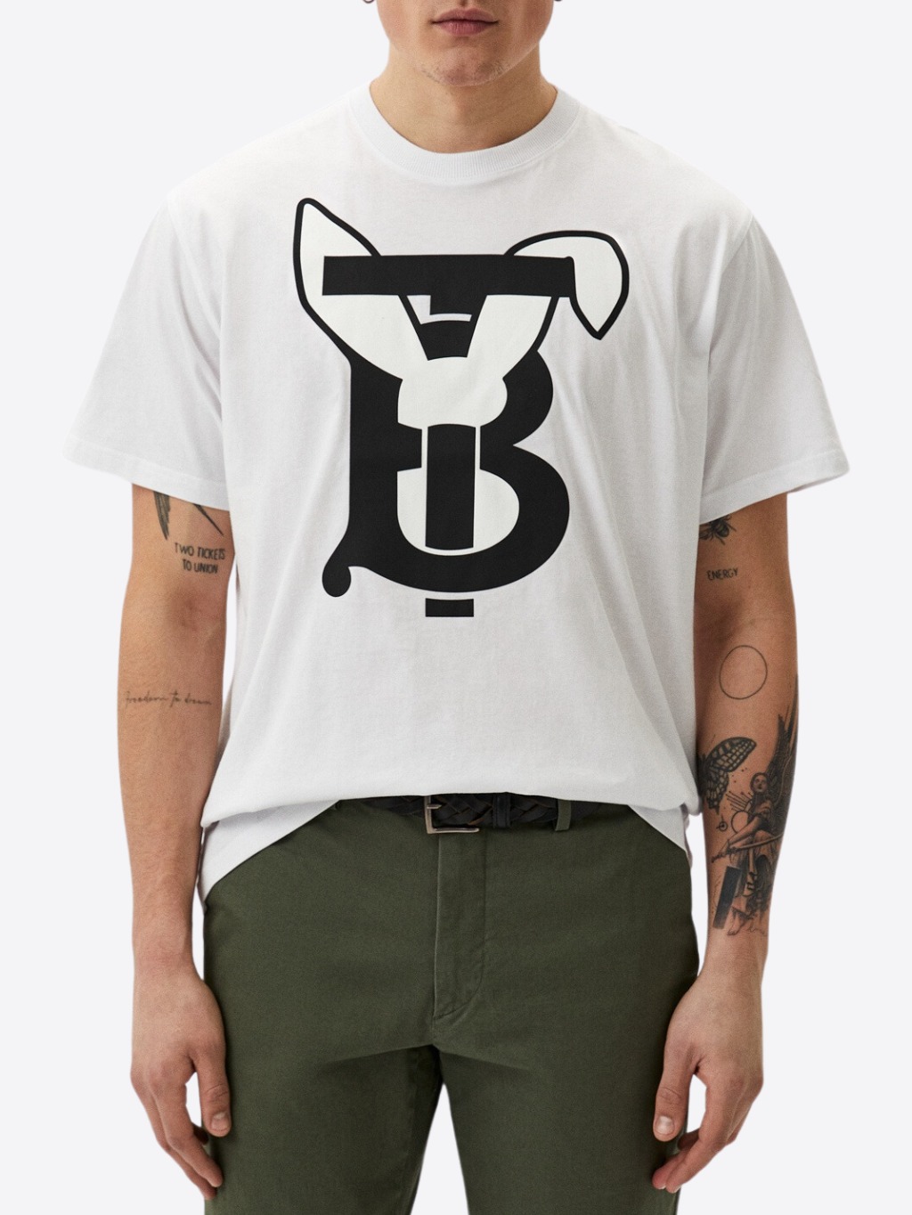 BURBERRY Rabbit White tričko Veľkosť: XS