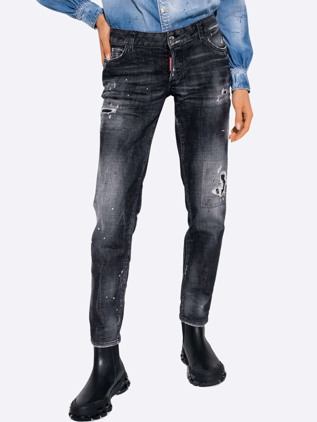 DSQUARED2 Jennifer Black rifle Veľkosť: S