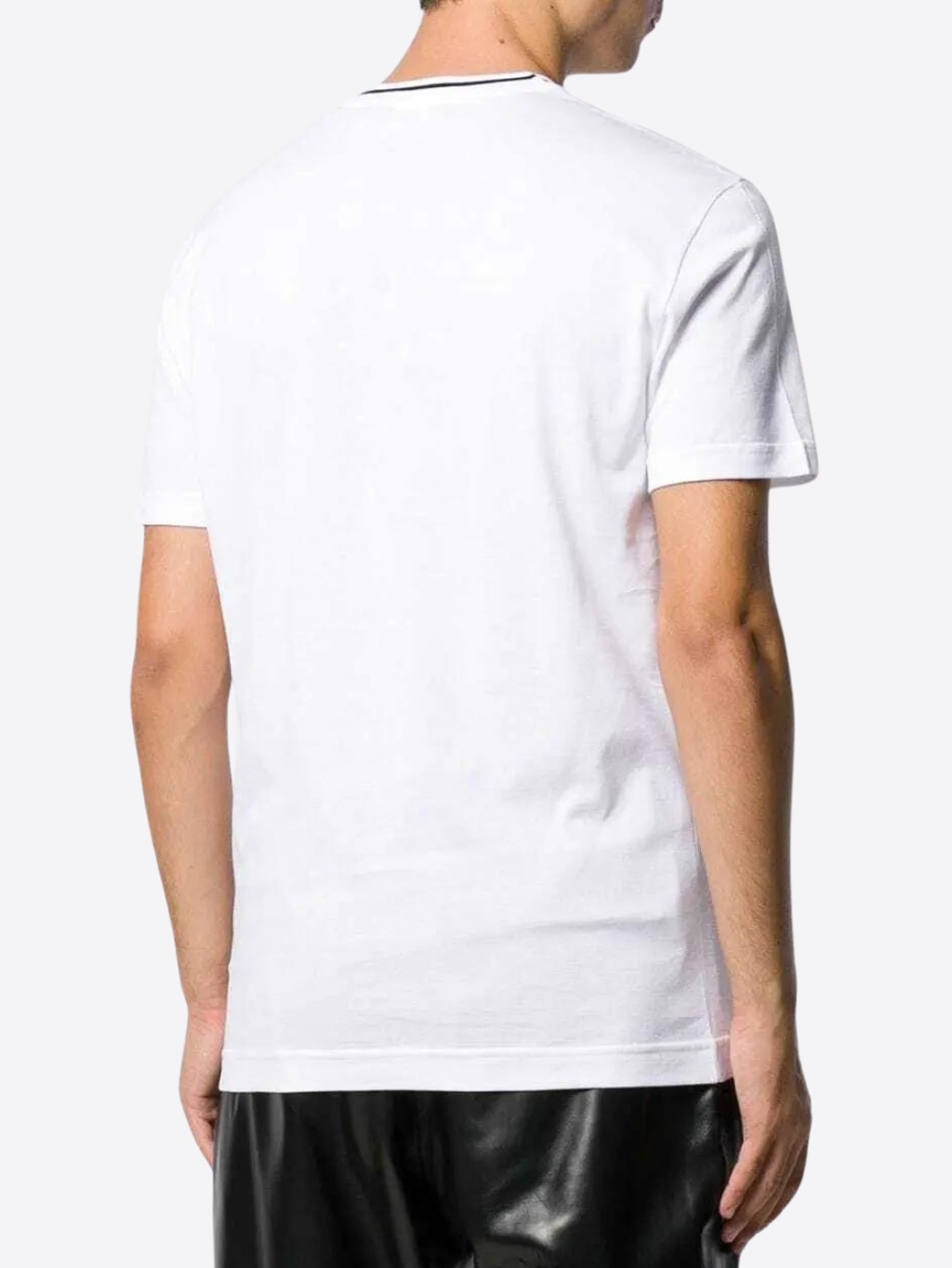 DOLCE & GABBANA Heart Embroidered White tričko Veľkosť: M – Obrázok 3