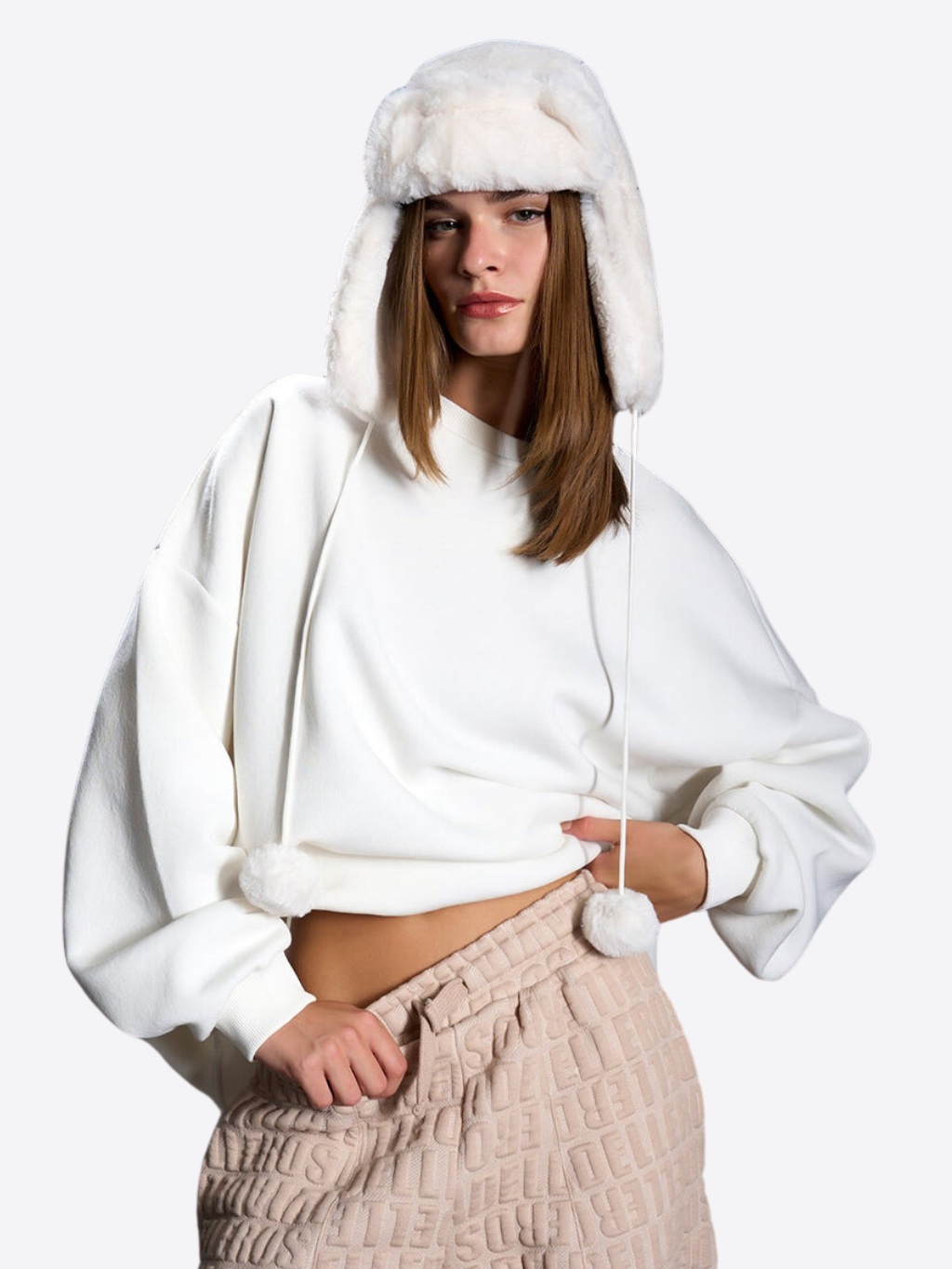 #VDR Pompom White čiapka Veľkosť: Univerzálna