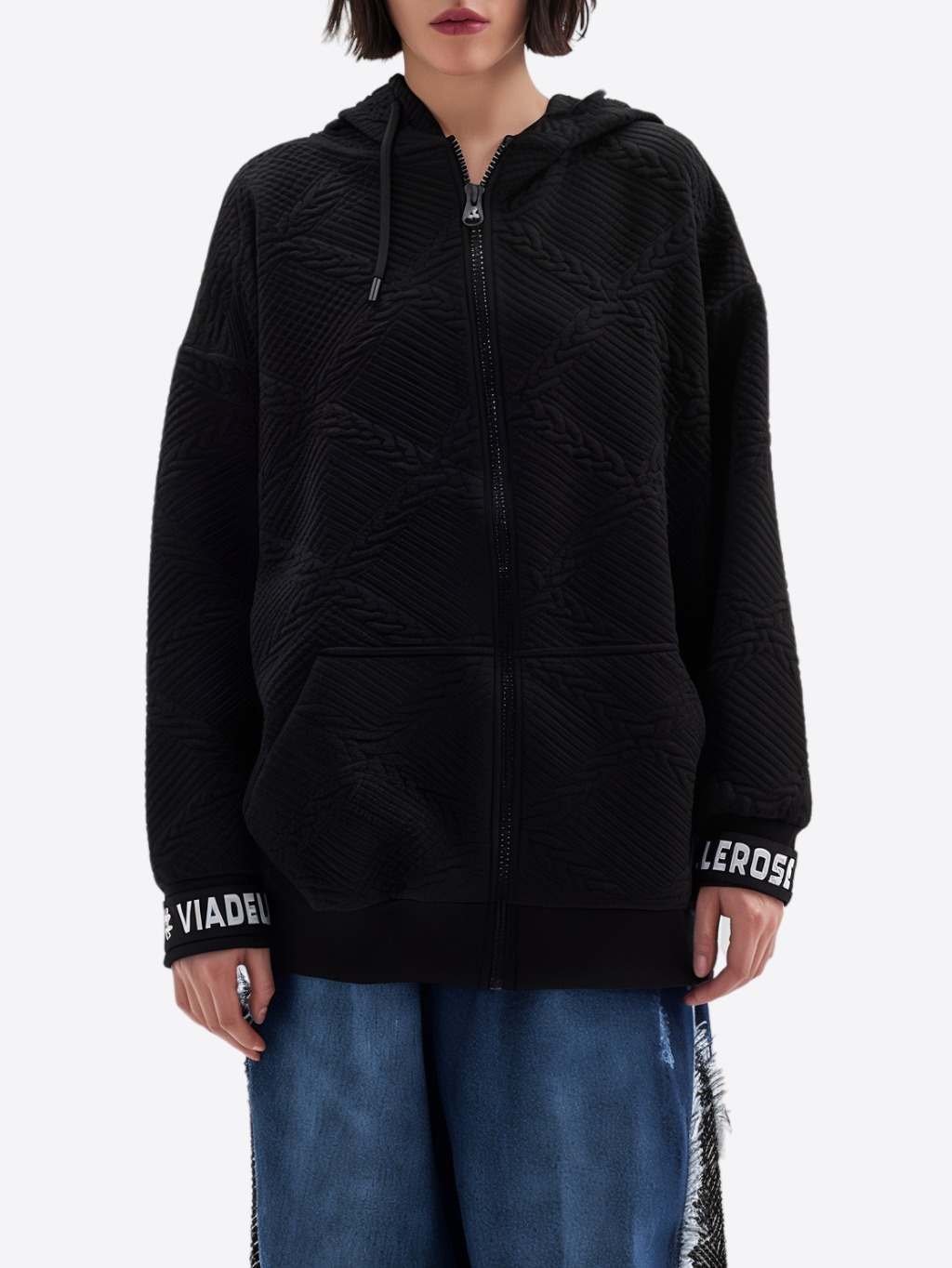 #VDR Zip Black mikina  M