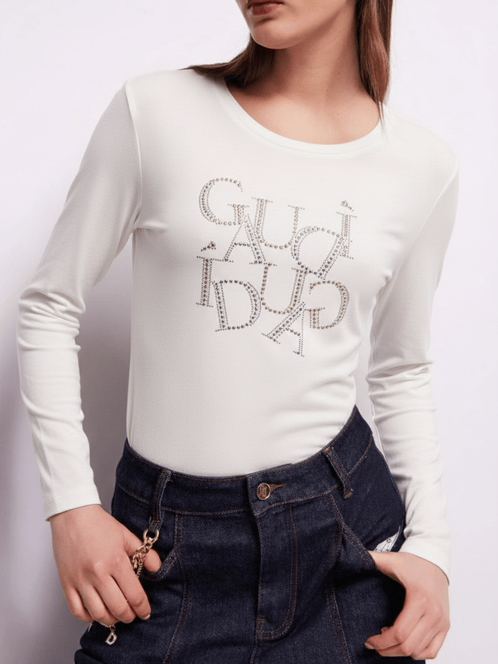 GAUDI Logo White tričko Veľkosť: L