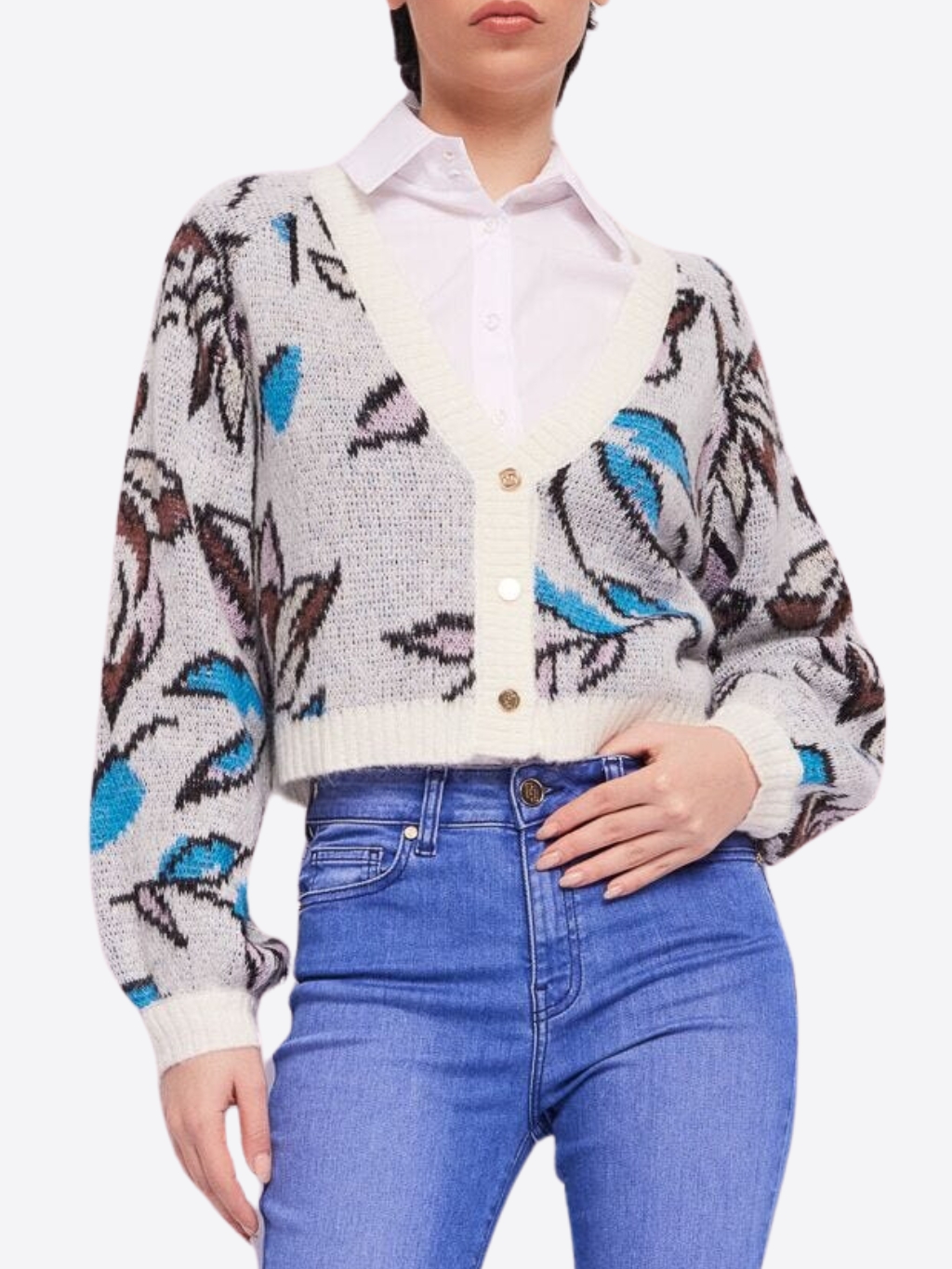 GAUDI Floral Melange sveter M