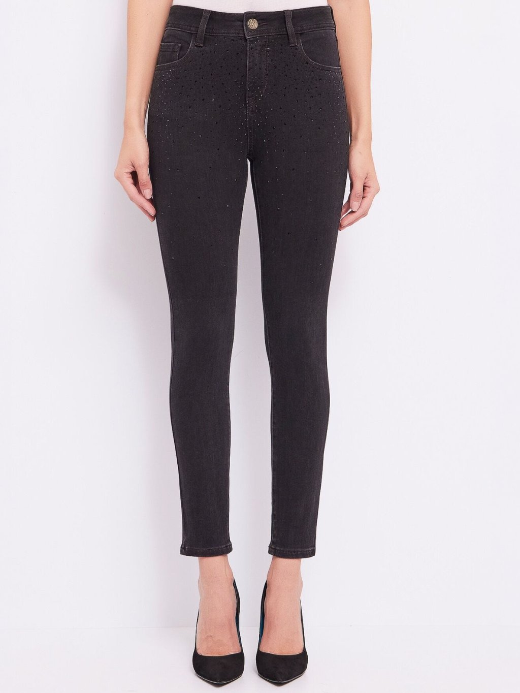 GAUDI Skinny Rhinestones Black rifle 28/S