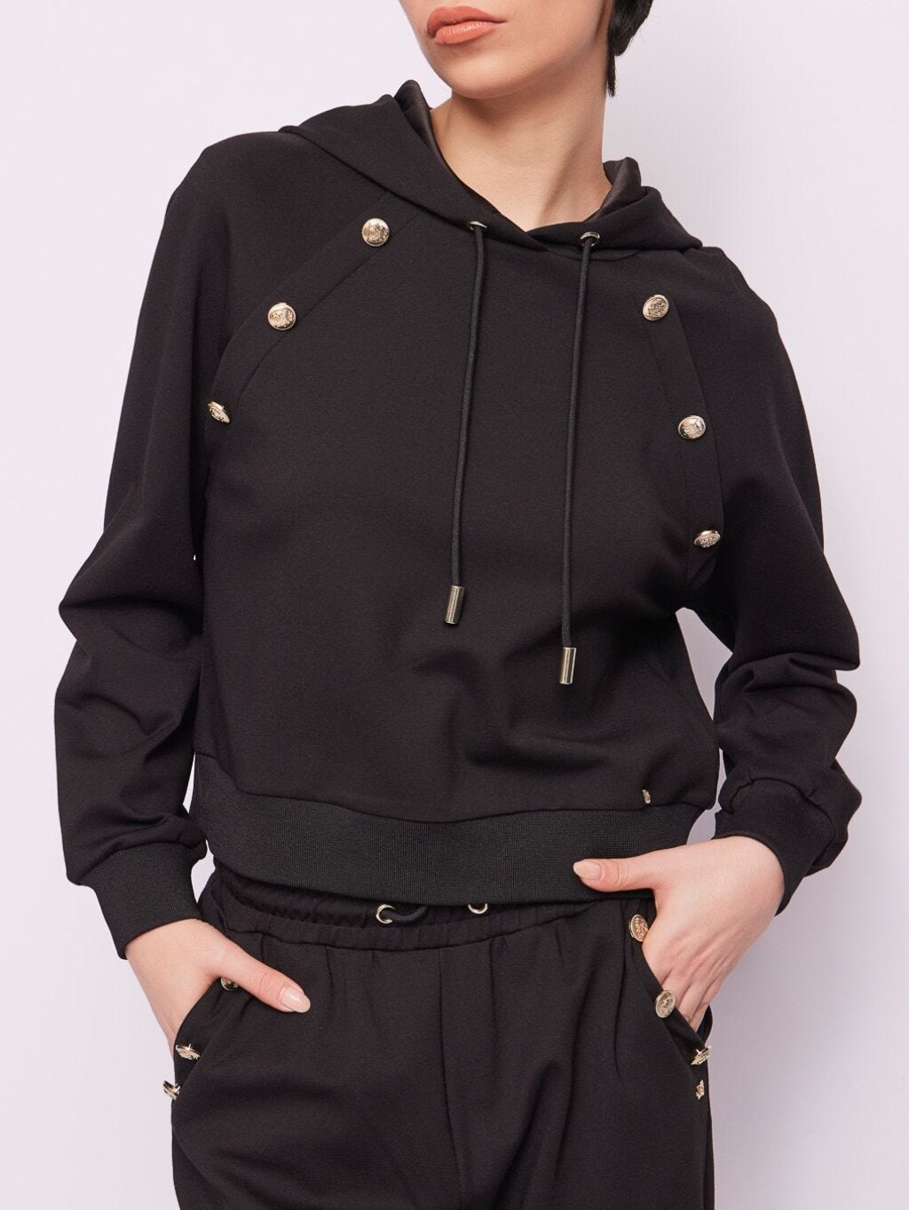 GAUDI Buttons Black mikina S