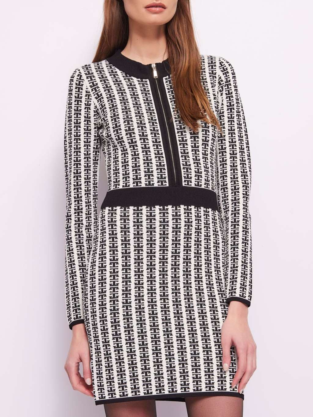 GAUDI Jacquard Black šaty S