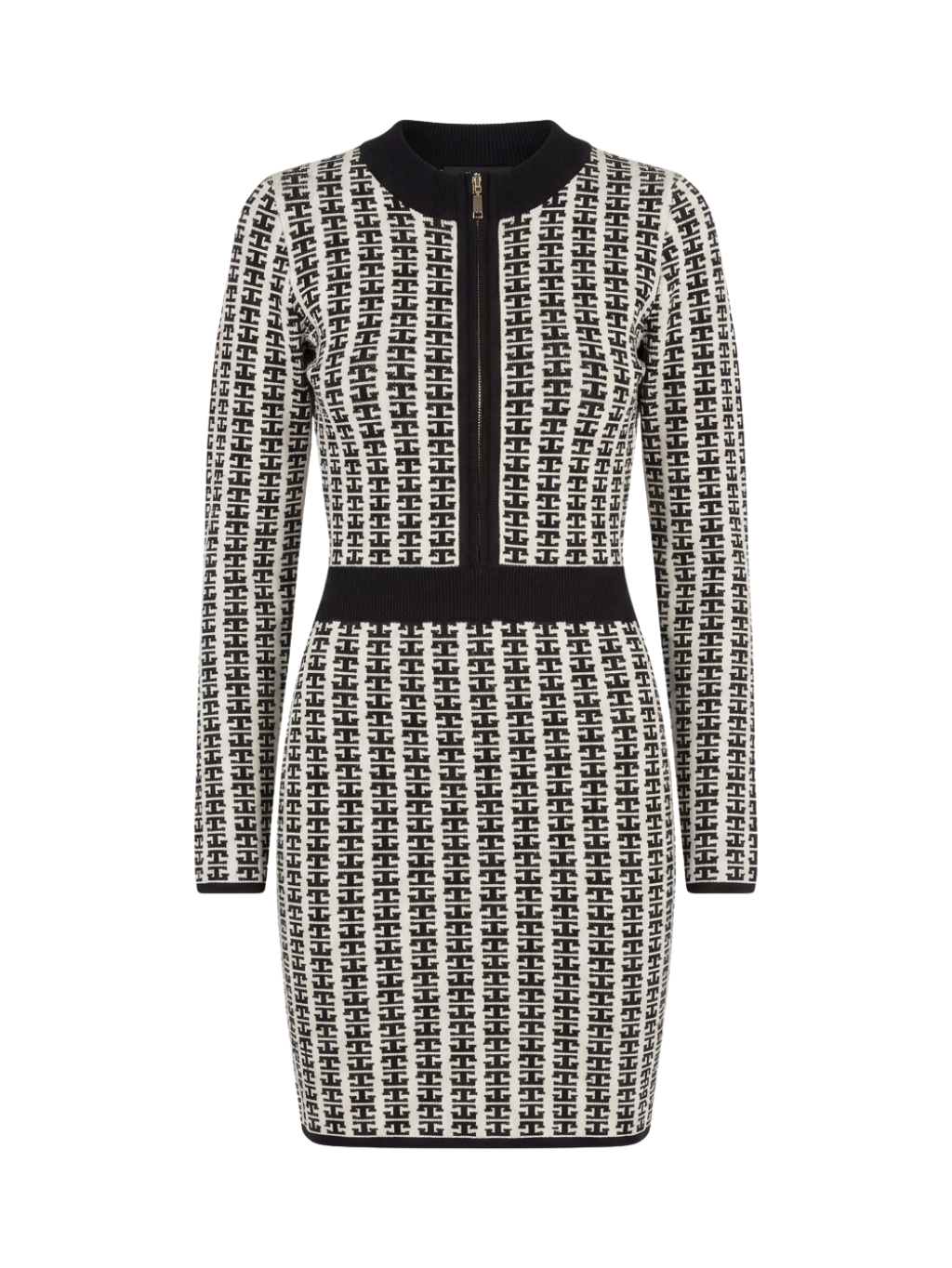 GAUDI Jacquard Black šaty Veľkosť: L