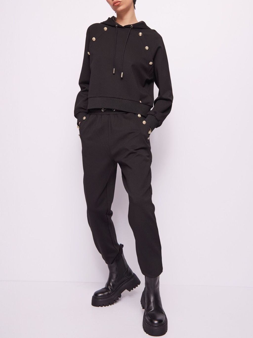 GAUDI Buttons Black joggery Veľkosť: M – Obrázok 4