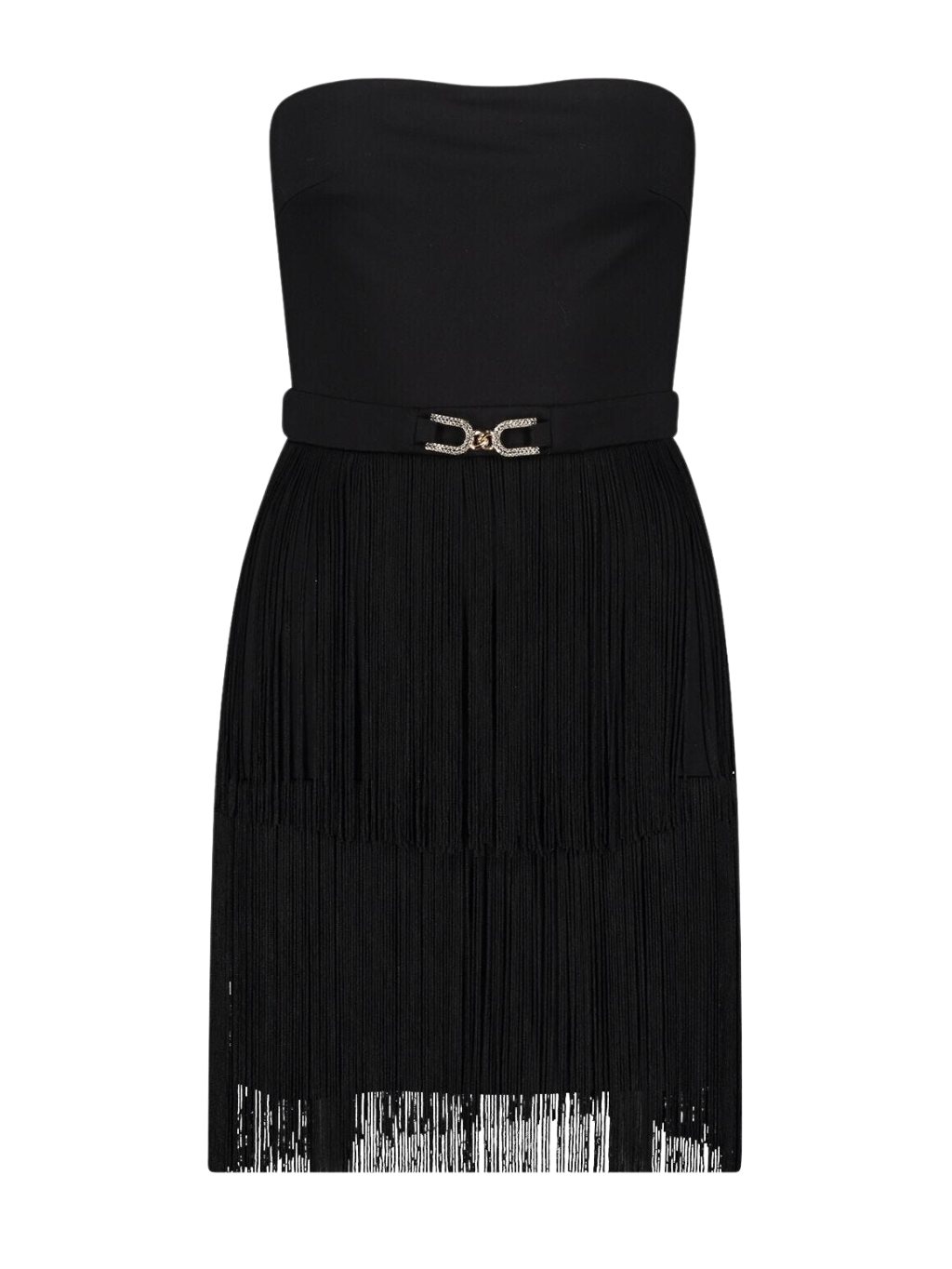 GAUDI Fringed Black šaty S