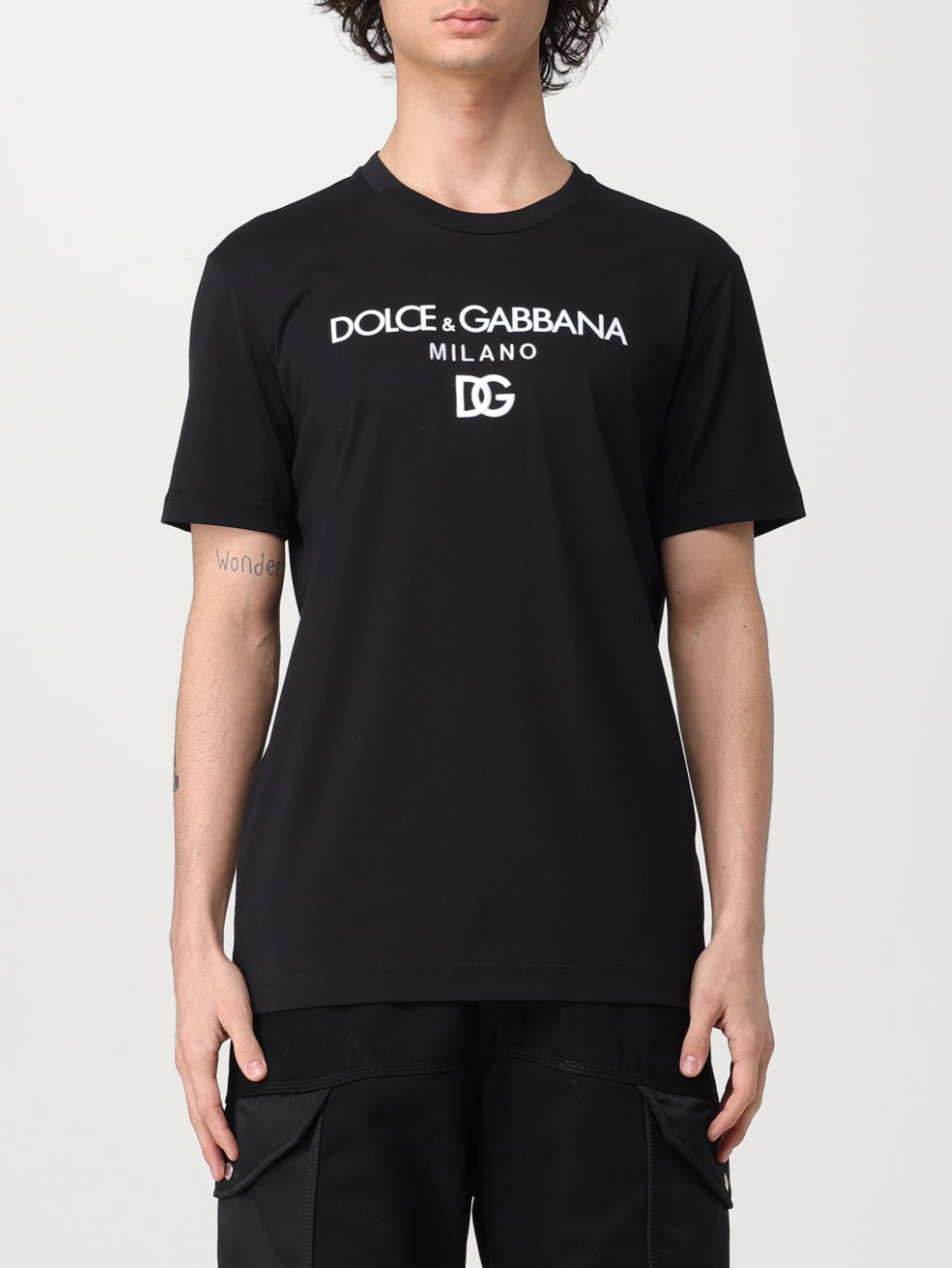 DOLCE & GABBANA DG Embroidery Black tričko Veľkosť: S