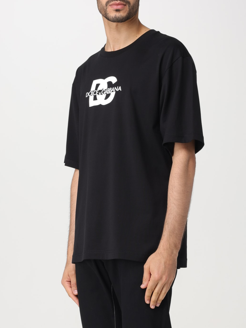 DOLCE & GABBANA DG Monogram Black tričko Veľkosť: S – Obrázok 3